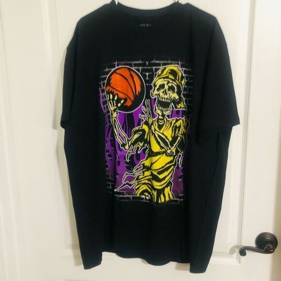 Brand New Goat Crew Baller Skeleton Black Graphic Tshirt Size 2XL‎ - Picture 1 of 5